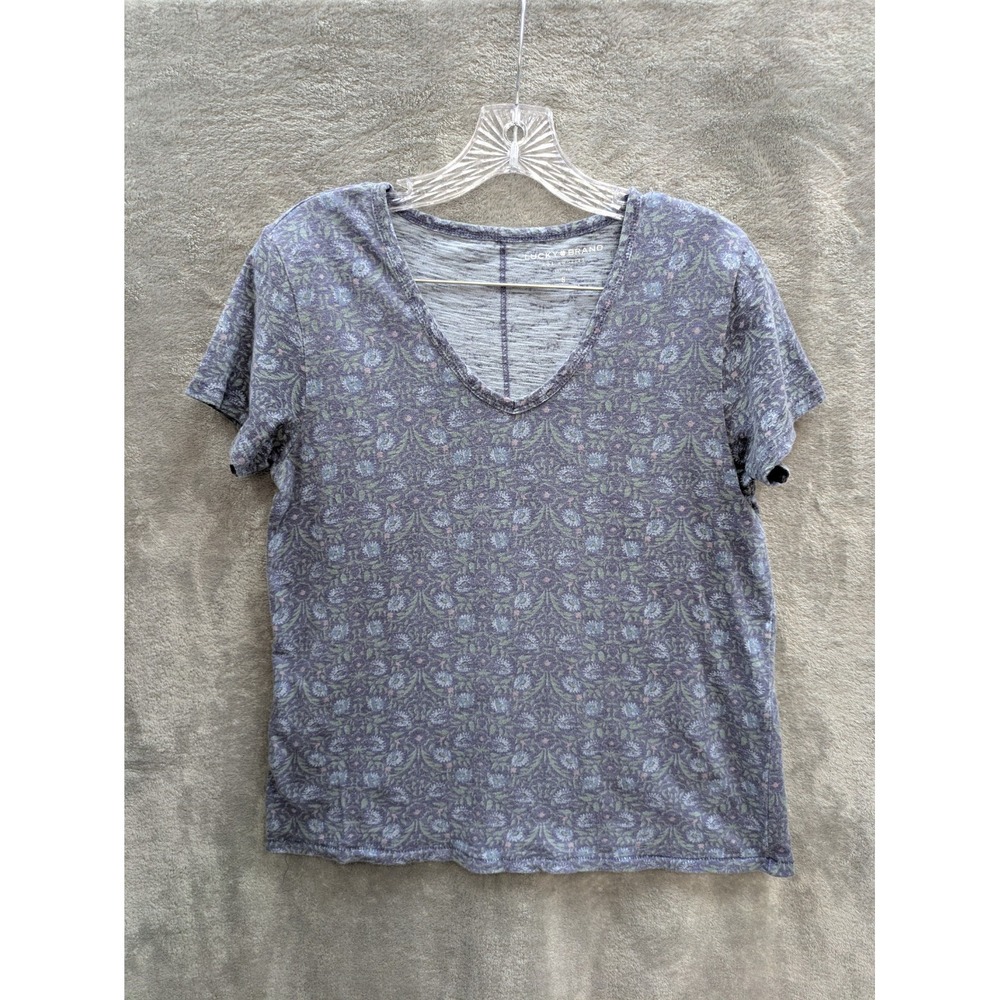 Lucky Brand micro floral tee, women's S.‎ Cottagecore boho. Good condition.